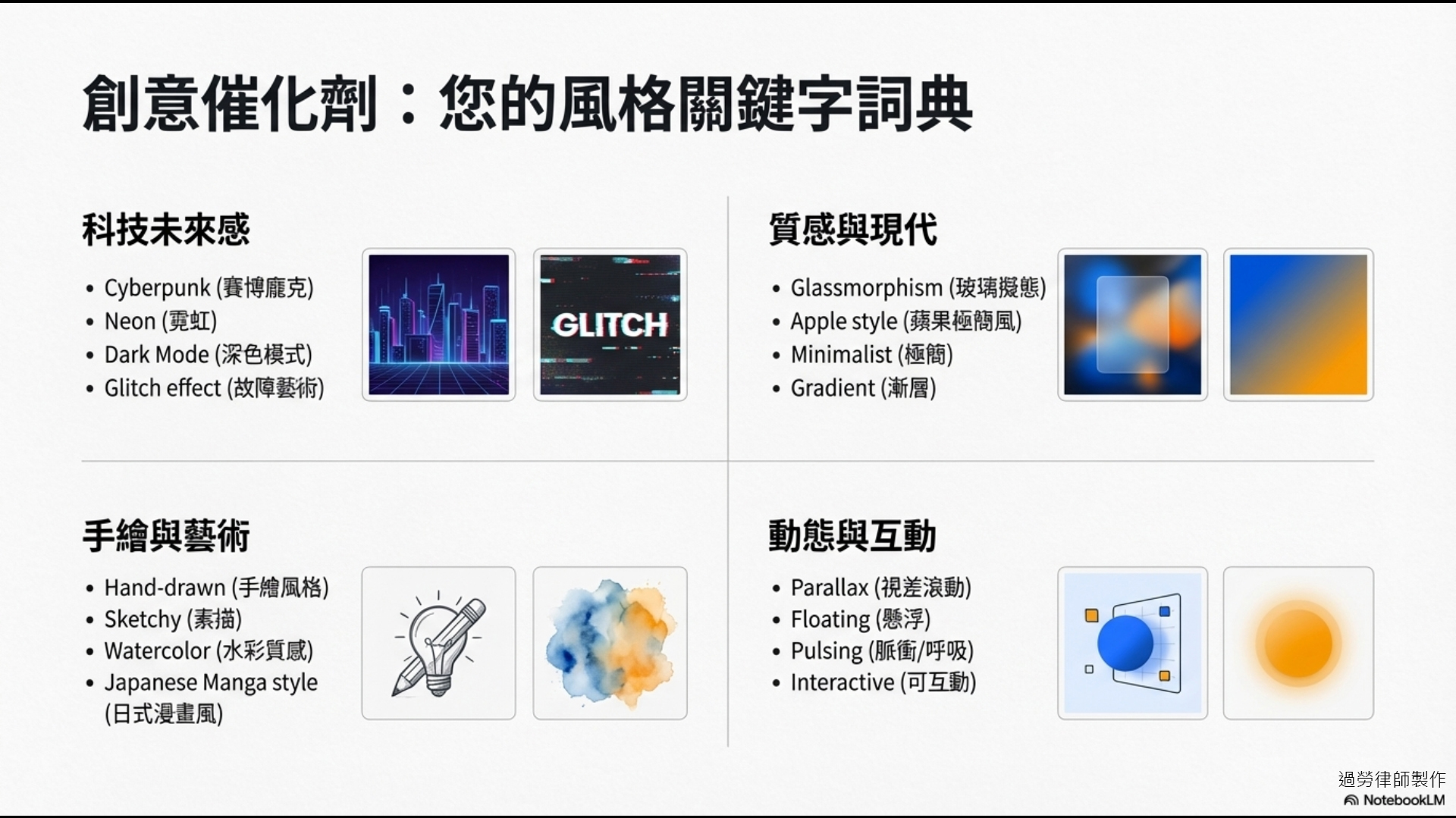 風格關鍵字總覽